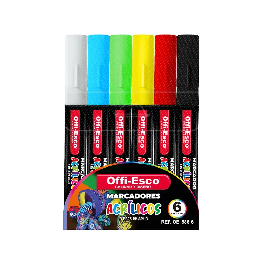 Marcador Offi-Esco Acrílico x6 OE-586-6