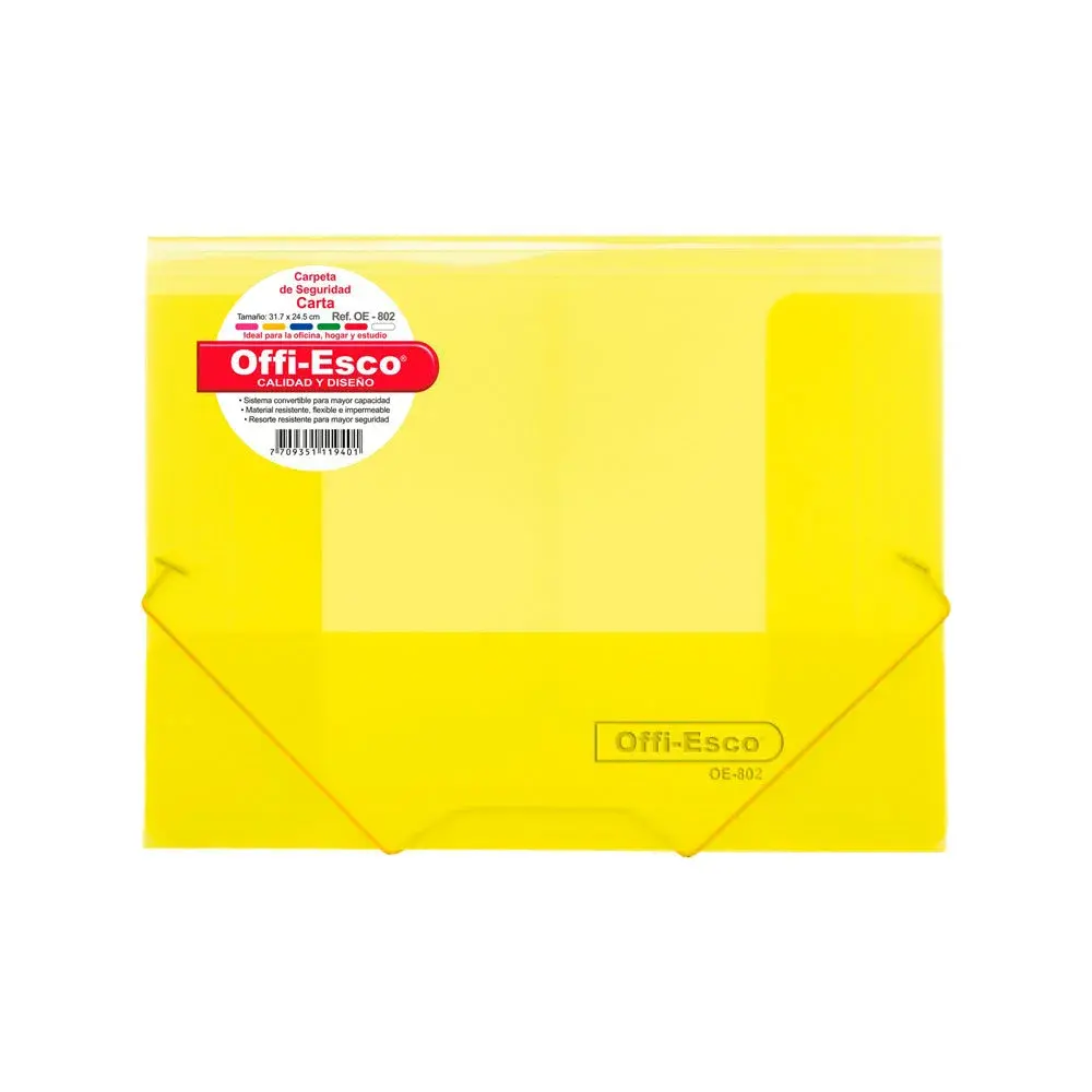 Carpeta Con Elástico Offi-Esco Carta Plana OE-802