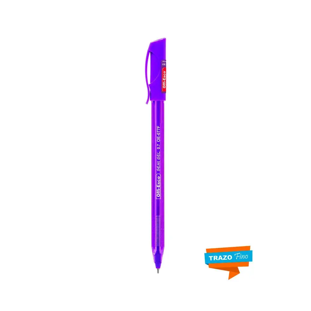 Bolígrafo Offi-Esco Tapa 0.7 Semi Gel Violeta OE-077F