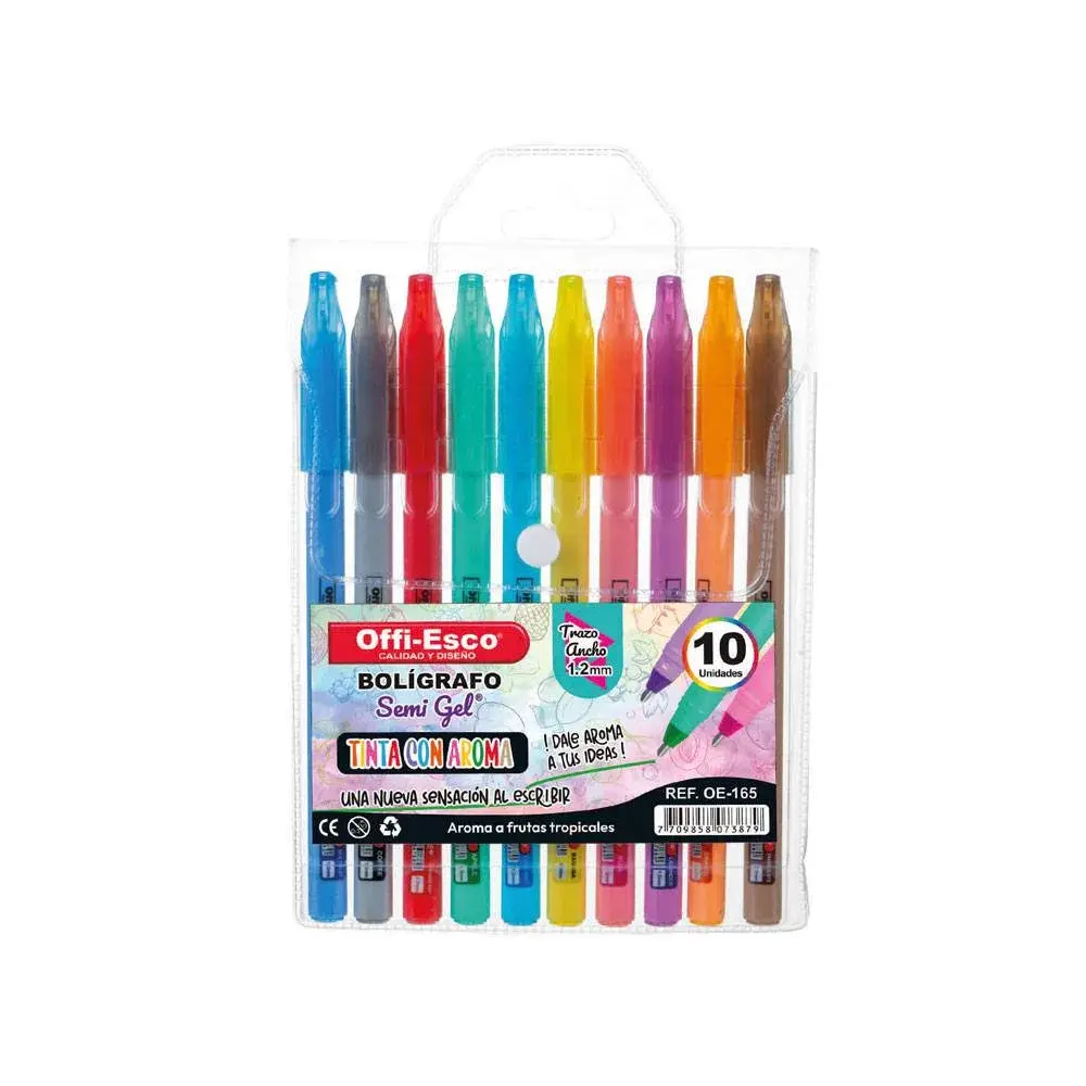 Bolígrafo Estuche Semi Gel Aroma Offi-Esco OE-165