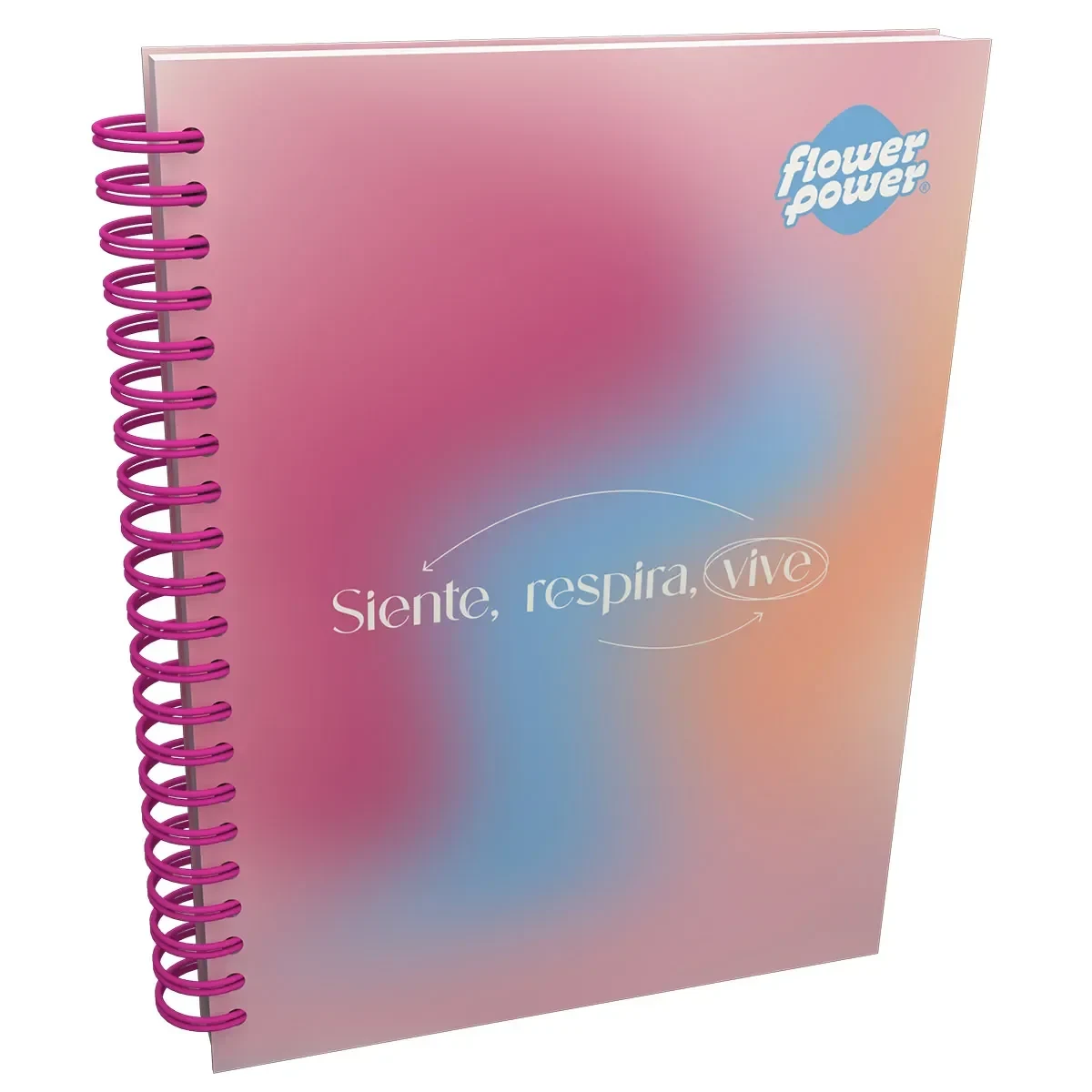 Cuaderno Argollado Grande 7 Materias Flower Power Cuadriculado Mujer