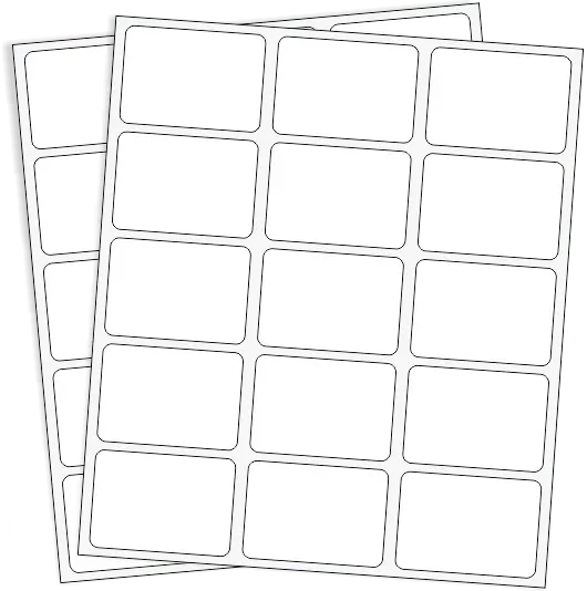 Rótulos Adhesivos Sobre 33mm x 23mm Blanco
