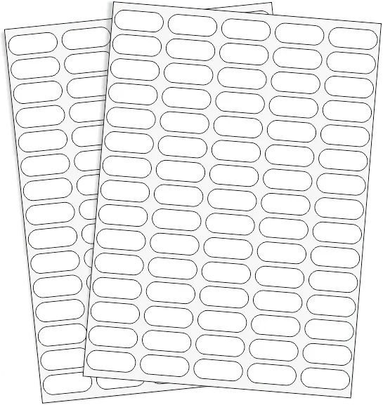 Rótulos Adhesivos Sobre 20mm x 8mm Blanco