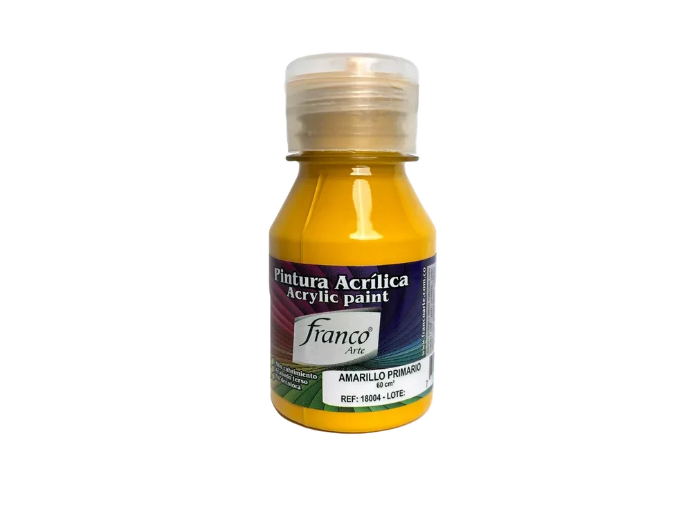 Pintura Acrílica Franco Arte Tonos Amarillos Naranjas y Otros
