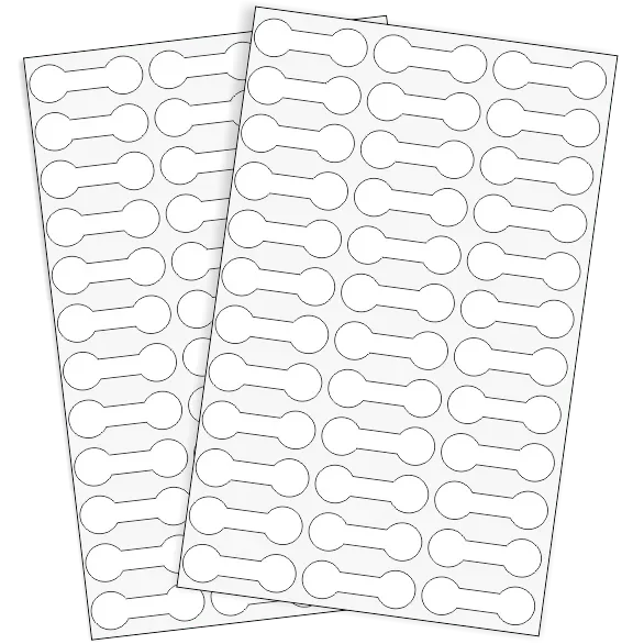 Rótulos Adhesivos Sobre 33mm x 11mm Blanco Joyas