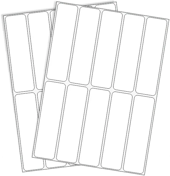Rótulos Adhesivos Sobre 75mm x 20mm Blanco