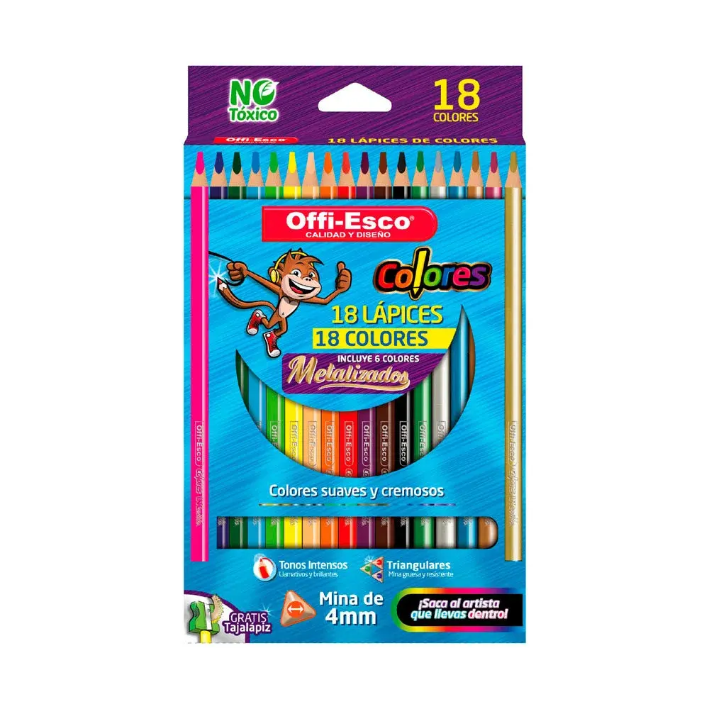 Lápiz Color Offi-Esco x18 OE-141