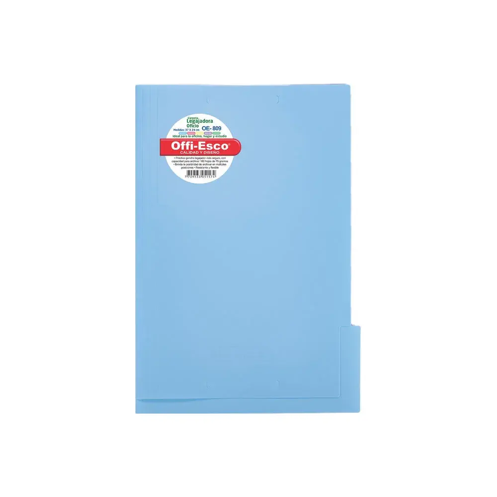 Folder Plástico Offi-Esco Oficio Pastel OE-809