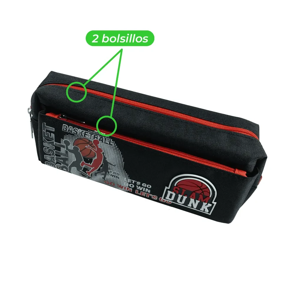 Cartuchera Offi-Esco 2 Bol Basket OE-2296