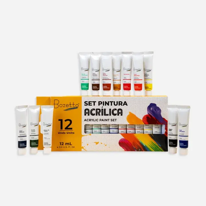 Set Acrílicio Bozetto x 12