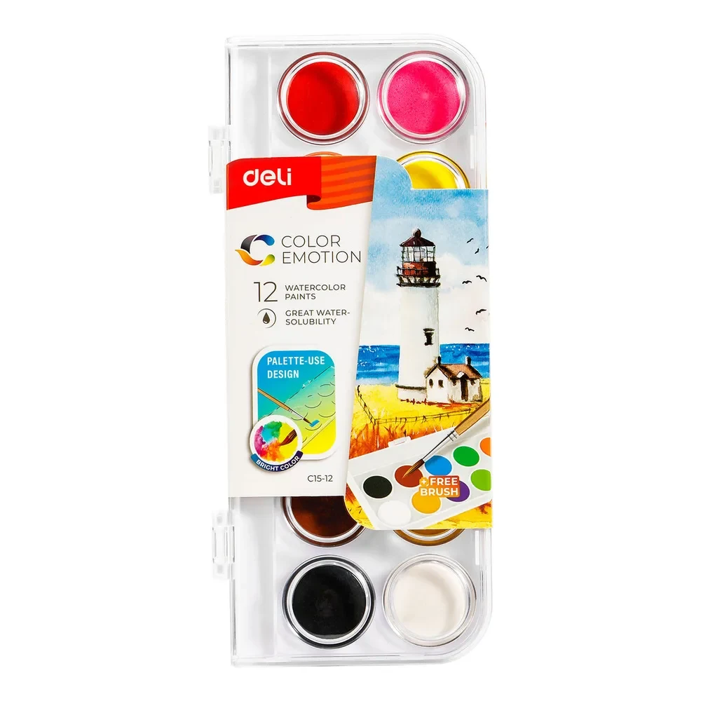 Pintura Acuarela Deli x12