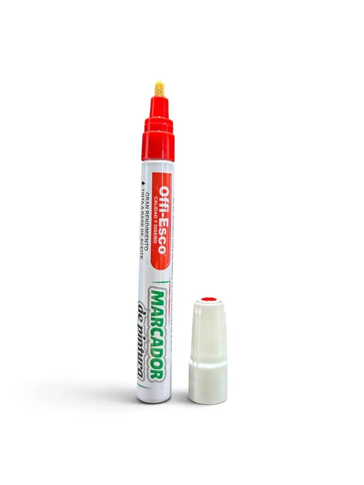 Marcador Offi-Esco Pintura Base Aceite Rojo OE-610