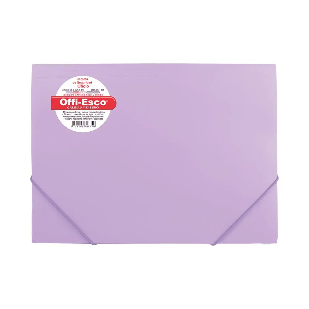 Carpeta Con Elástico Offi-Esco Oficio Pastel