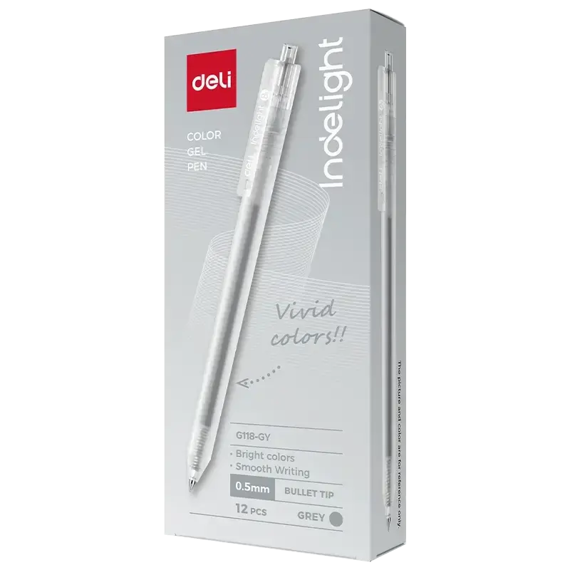 Bolígrafo Deli Gel Negro 0.5mm Retractíl