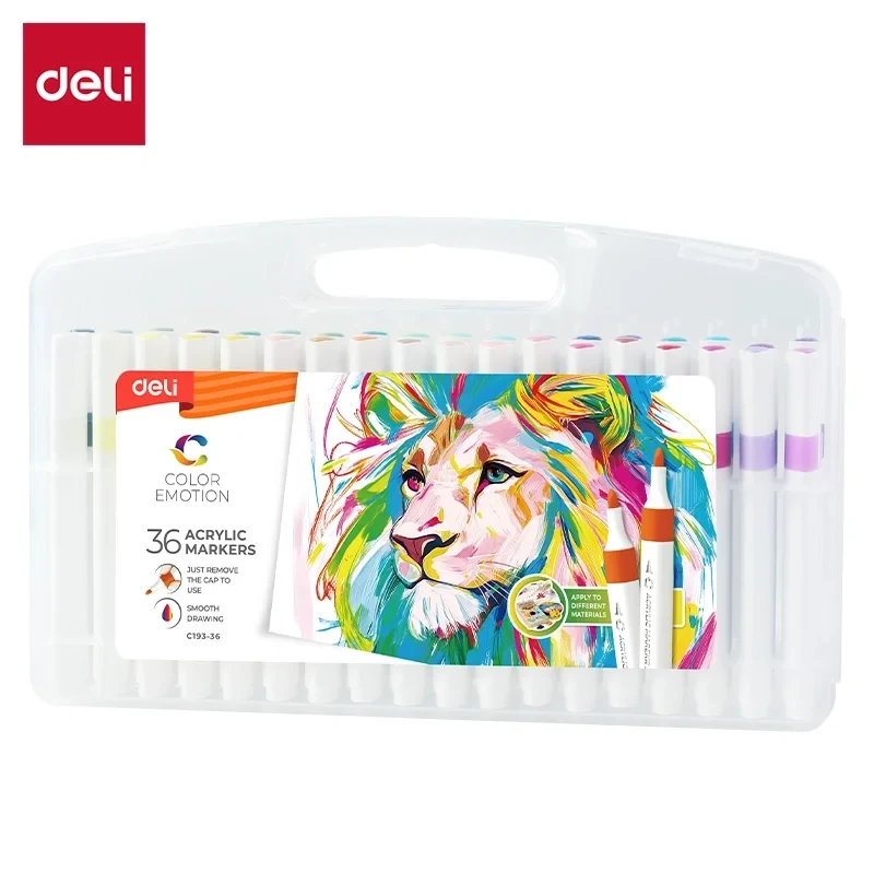 Marcador Acrílico Deli x36