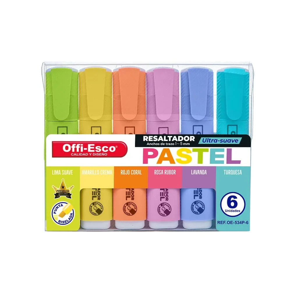 Resaltador Offi-Esco x6 OE-534 Pastel