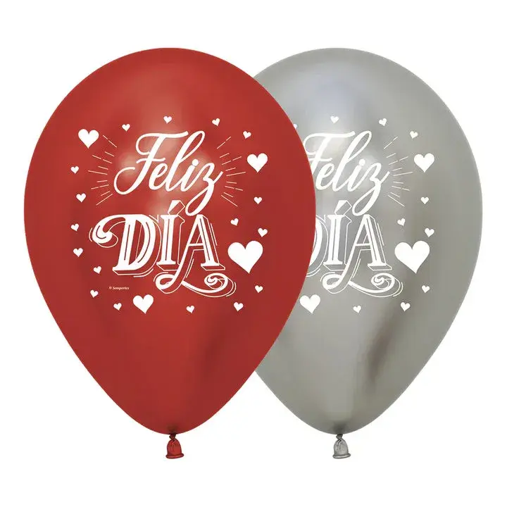 Globo Sempertex Feliz Día Corazones Reflex R12 x 12