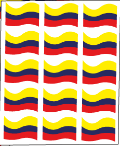 Rótulos Adhesivos Bandera 30mm x 21mm 90 Etiquetas
