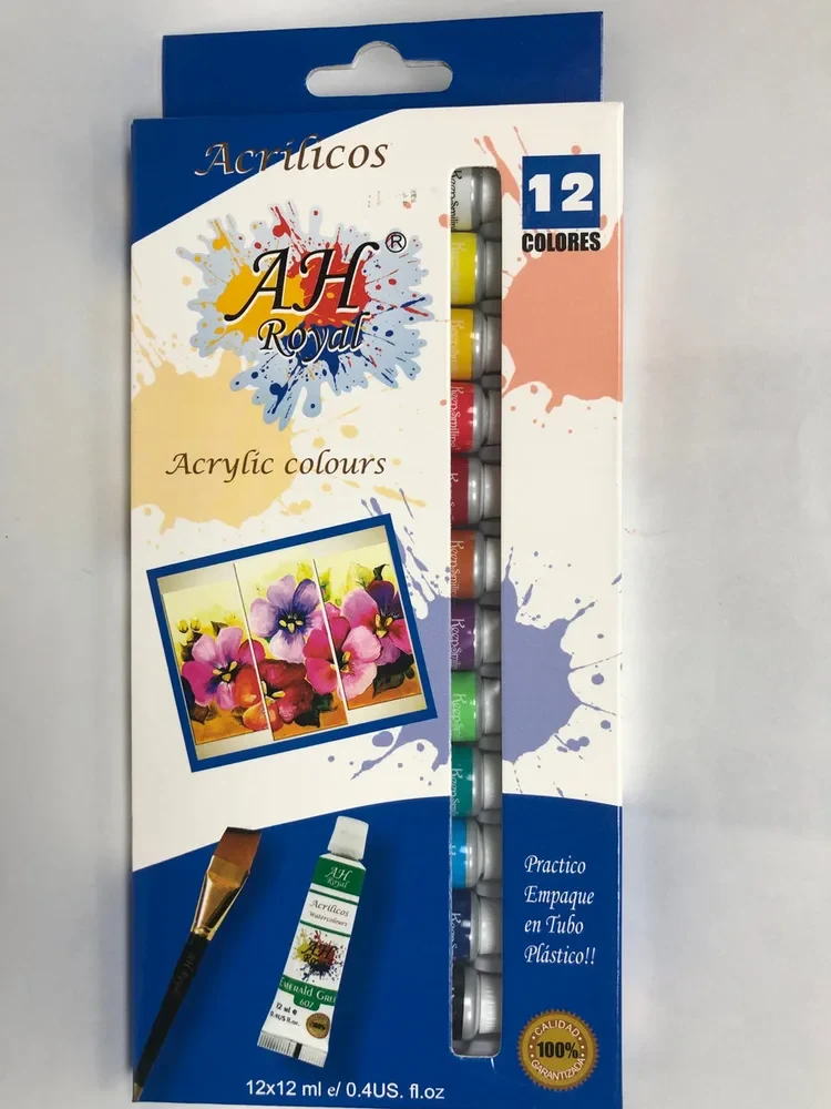 Acrílicos AH Royal x 12 Colores de 12ml