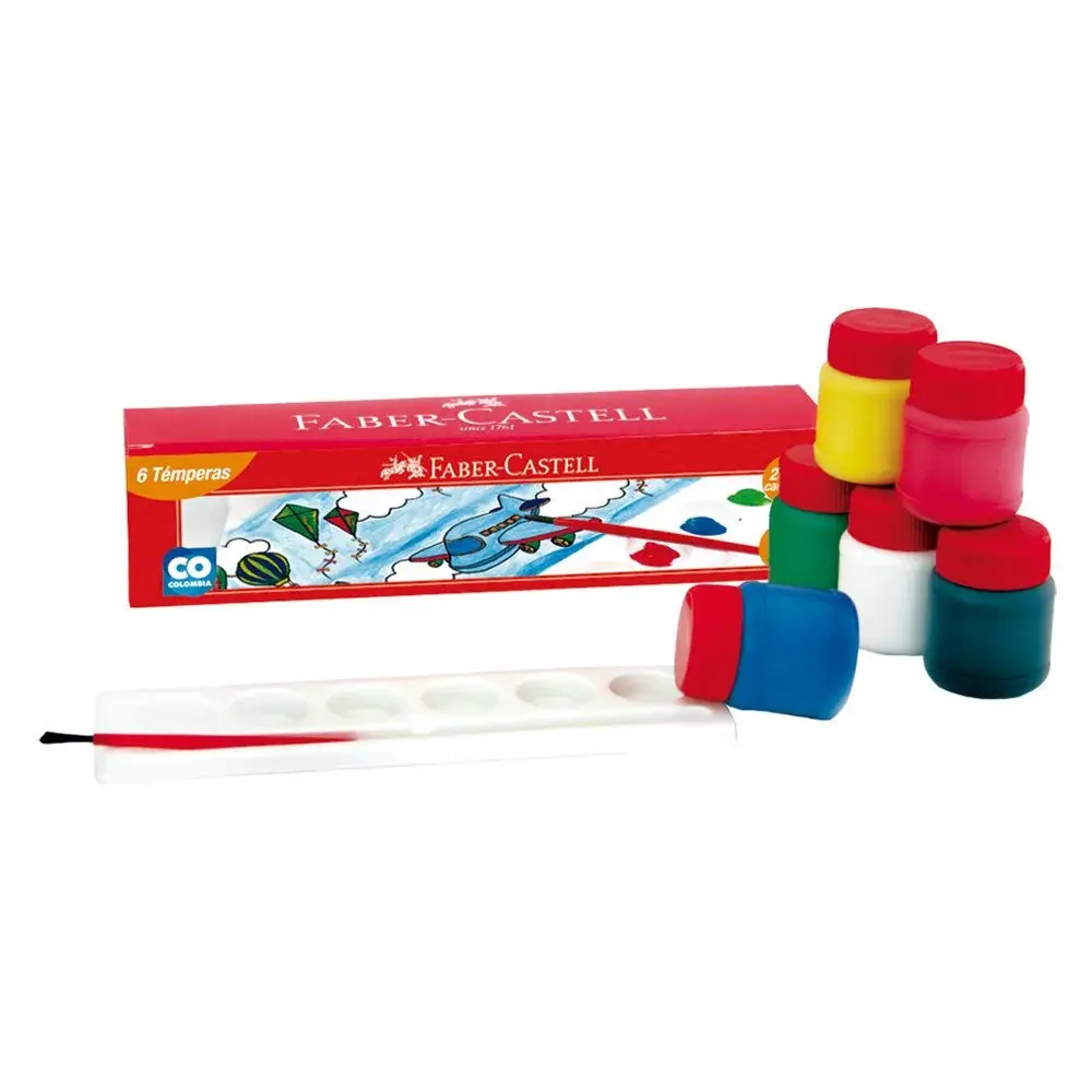 Témpera Faber Castell x 6 Colores