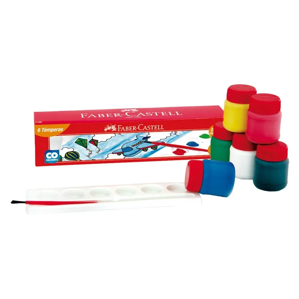 Témpera Faber Castell x 6 Colores