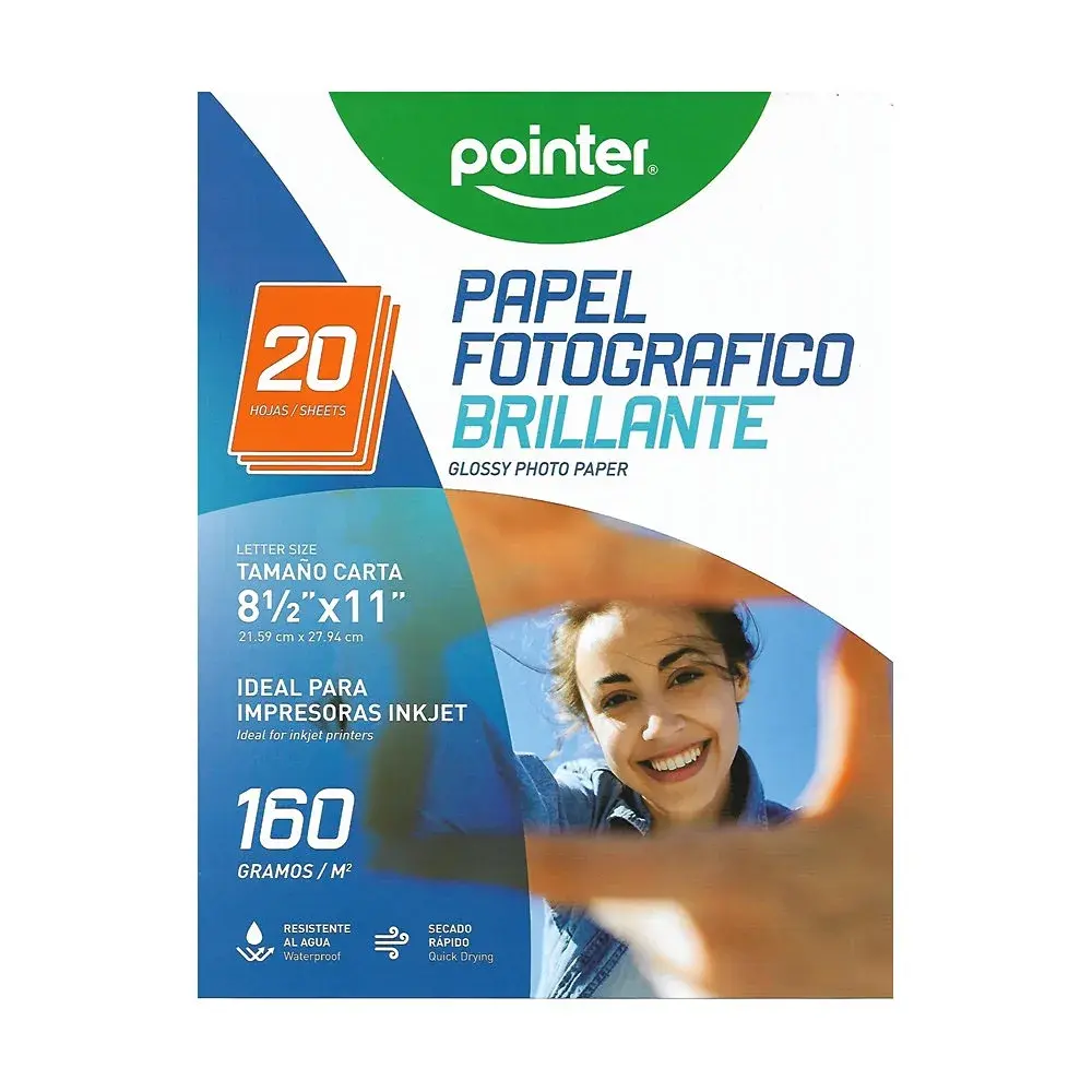 Papel Fotográfico Pointer Carta X 20Hojas 160gr
