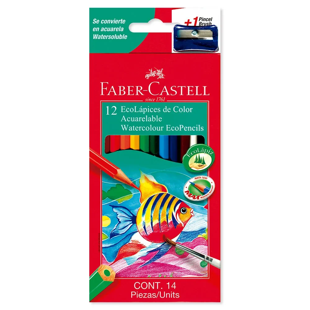 Lápiz Color Acuarelable x 12 Faber Castell