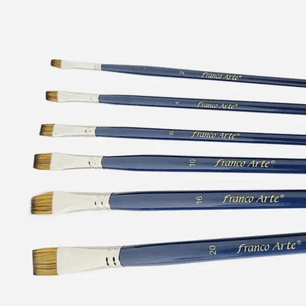 Pincel Nylon Plano Franco En Diferentes Números