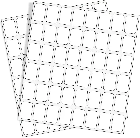 Rótulos Adhesivos Sobre 18mm x 12mm Blanco