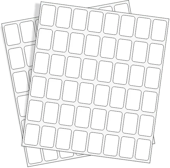Rótulos Adhesivos Sobre 18mm x 12mm Blanco