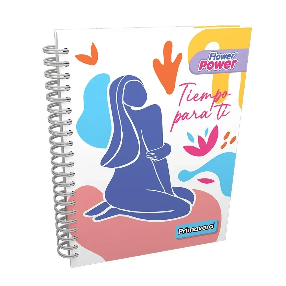 Cuaderno Argollado Pequeño 7 Materias 95-7 Mixto Mujer Flower Power