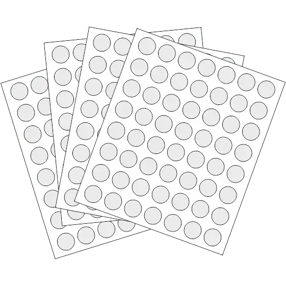 Rótulos Adhesivos Circulo Plata 13mm