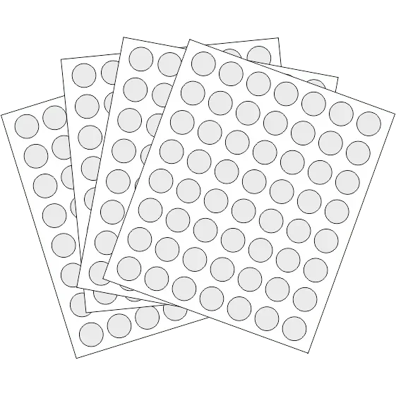 Rótulos Adhesivos Circulo Plata 13mm