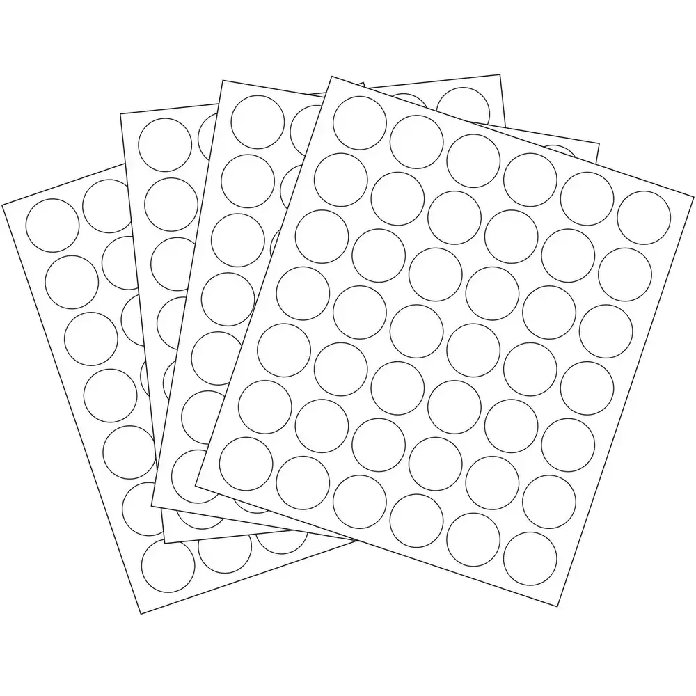 Rótulos Adhesivos Circulo Blanco 16mm