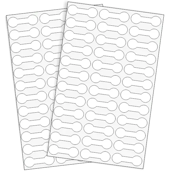 Rótulos Adhesivos Sobre 33mm x 11mm Blanco Joyas