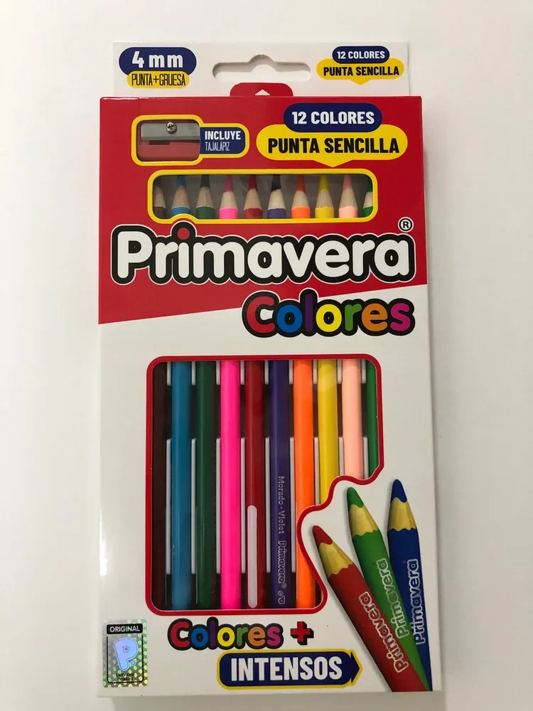 Lápiz Color Primavera x 12 Colores Largos