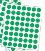 Rótulos Adhesivos Circulo Verde 16mm