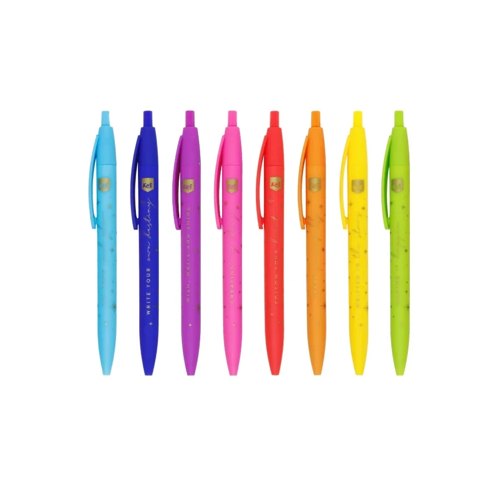 Boligrafos KIUT En Colores X 8 Unidades