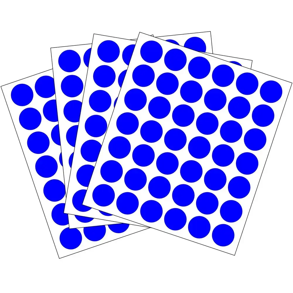Rótulos Adhesivos Circulo Azul 16mm