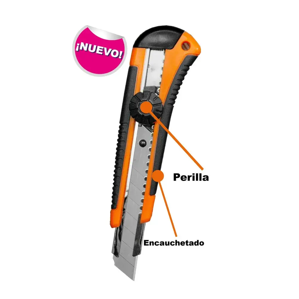 Exacto Grande Metálico de 18mm Encauchetado OE-114