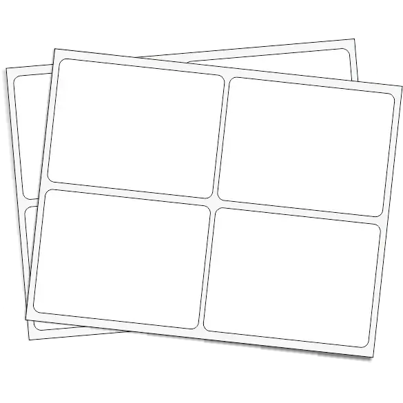 Rótulos Adhesivos Sobre 67mm x 50mm Blanco