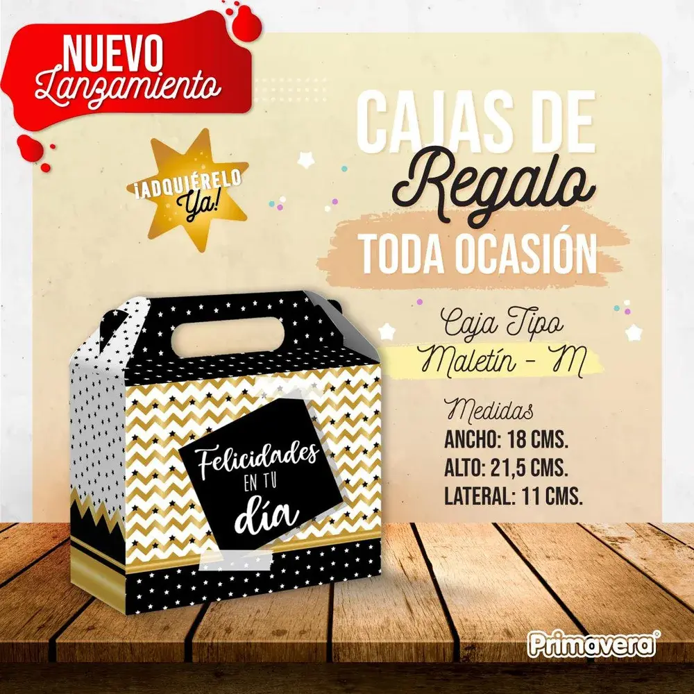 Caja Para Regalo Tipo Maletín M