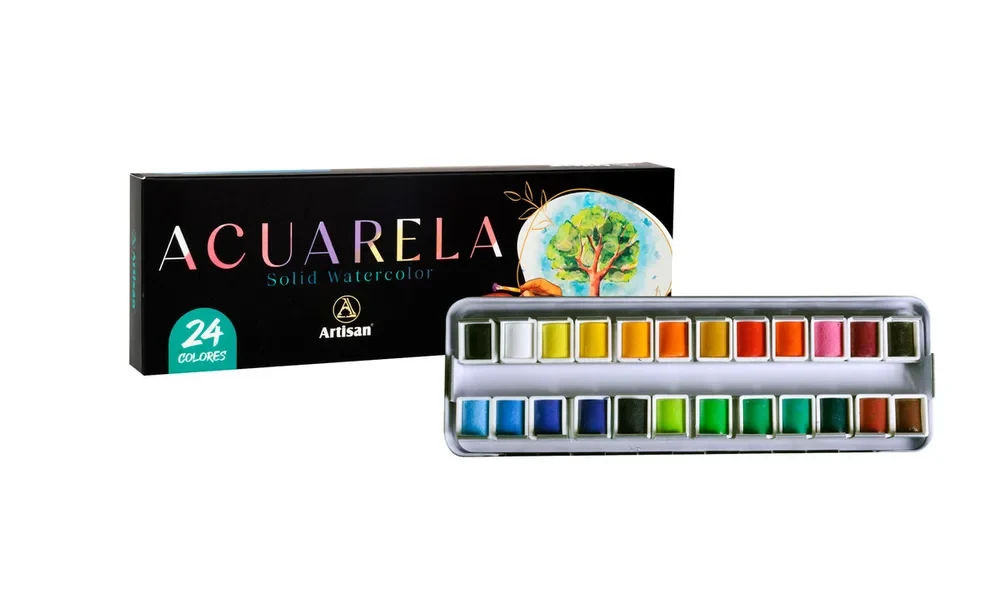Acuarela Caja x 24 Tintas Y Trazos