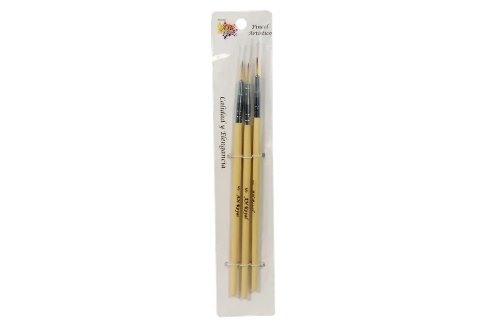 Pincel Estuche AH Royal Delineador 5/0 X 3 Unidades