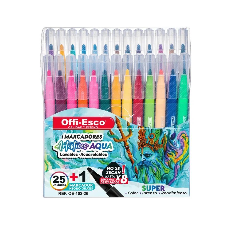 Marcador Acuarelable Aqua Offi-Esco X 25+1 OE-102-26