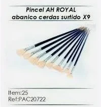 Pincel Estuche x 9 Abanico Ref. PAC-20722