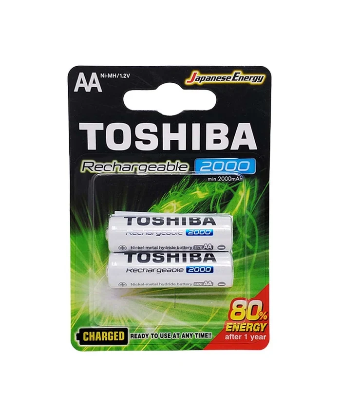 Pilas Toshiba Recargable AA Paq X 2