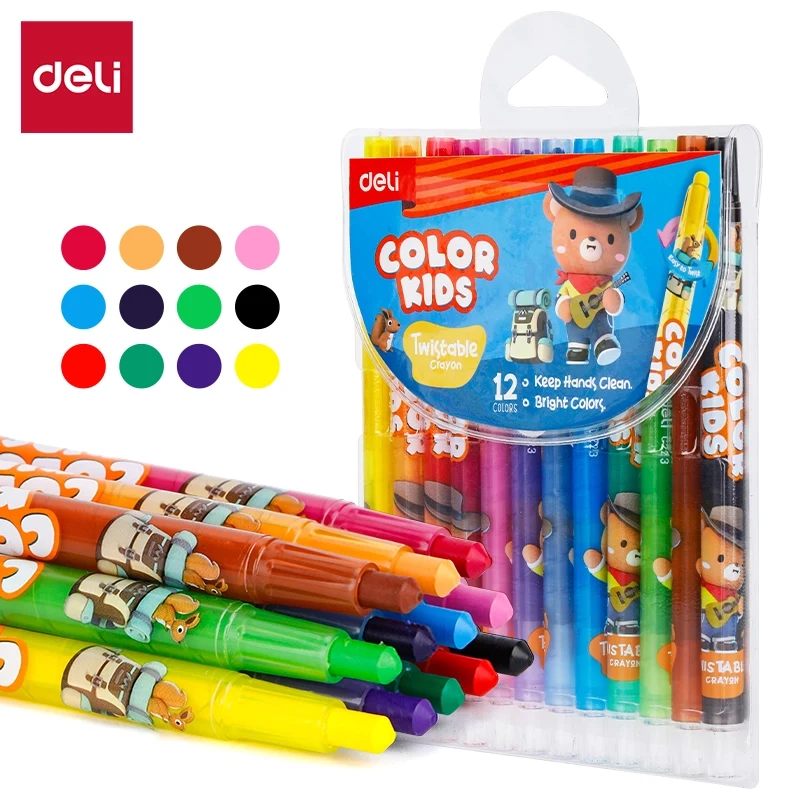 Crayones Deli Giratorios Color Kids X 12 Twistable C223-12