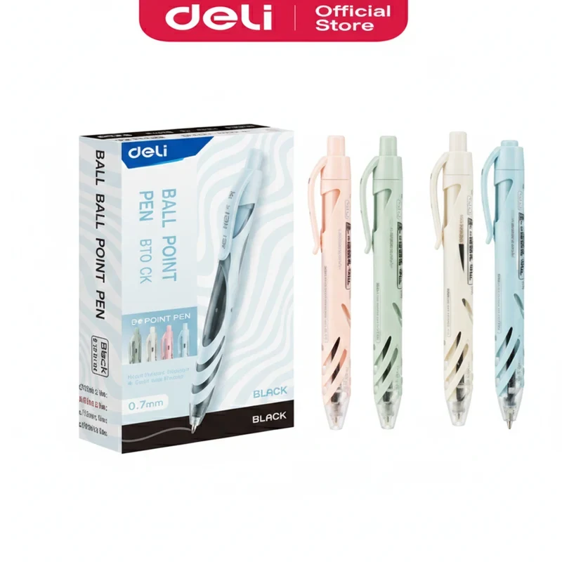 BOLIGRAFO DELI GEL NEGRO RET 0.7MM Q70-BK CON DISEÑO