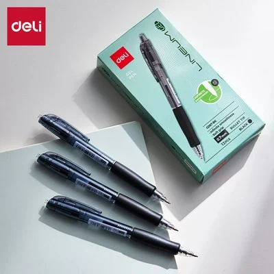Boligrafo Deli Gel Negro 0.7mm Retractil Lineum Ref G087-BK